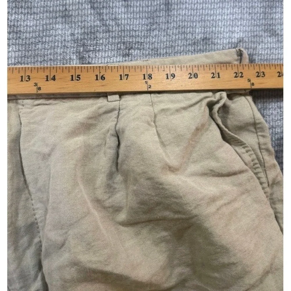 Tommy Bahama Mens Pleated‎ Herringbone Trousers Beige Tan Straight Pants 44x27